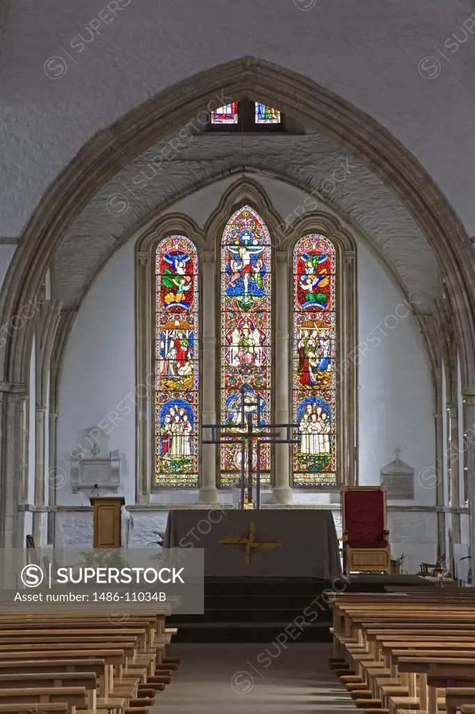 Interiors of a church, Duiske Abbey, Graiguenamanagh, County Kilkenny, Leinster Province, Ireland