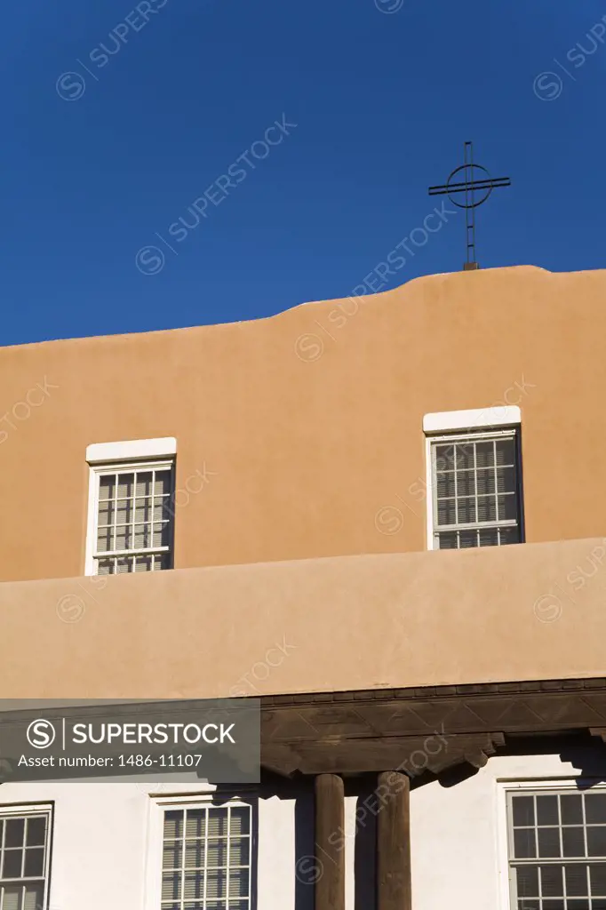 Low angle view of the rectory, St. Francis Cathedral, Santa Fe, New Mexico, USA