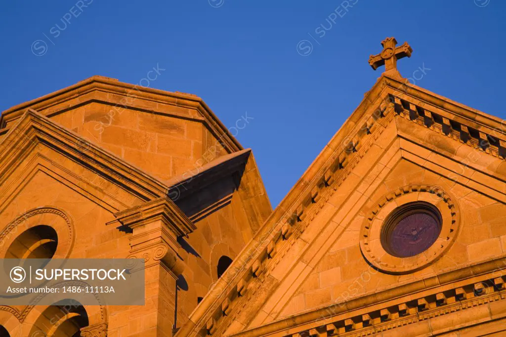 Low angle view of a cathedral, St. Francis Cathedral, Santa Fe, New Mexico, USA