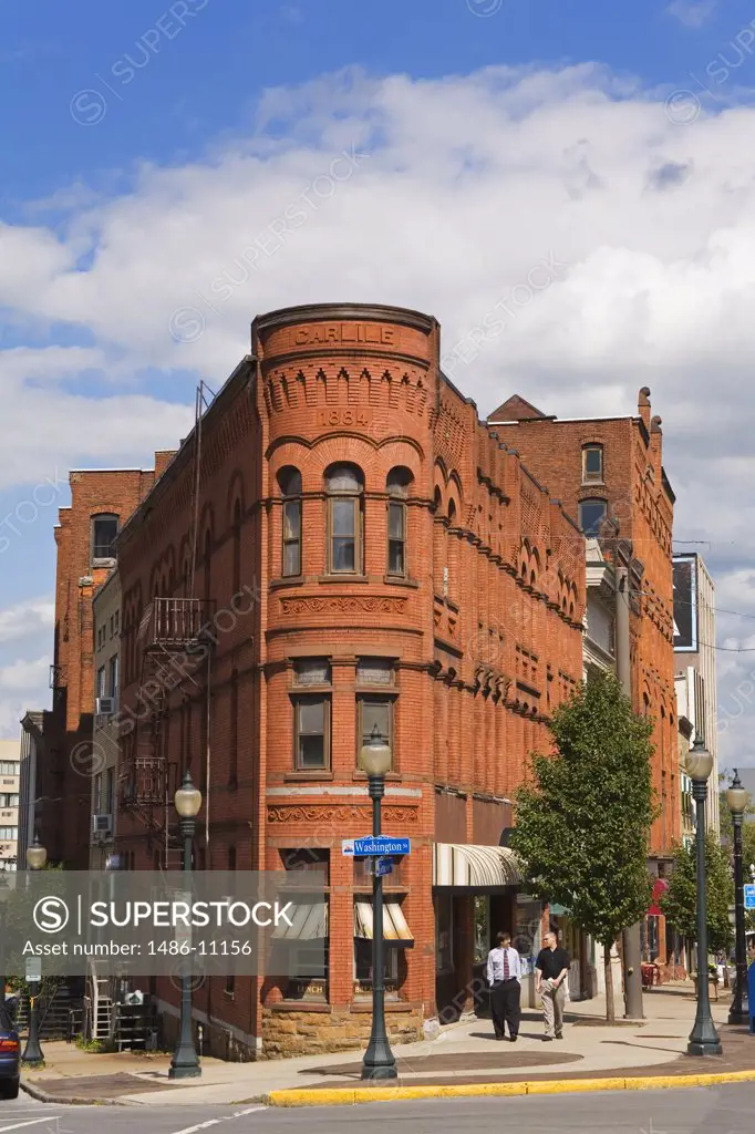 Low angle view of a building, Carlile Building, Genesee Street, Utica, New York State, USA