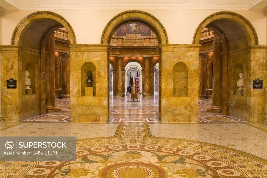 Interior of a government building, Memorial Hall, Massachusetts State House, Boston, Massachusetts, USA