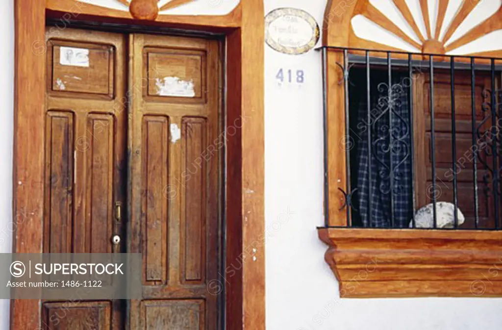 Door of a house, Puerto Vallarta, Mexico