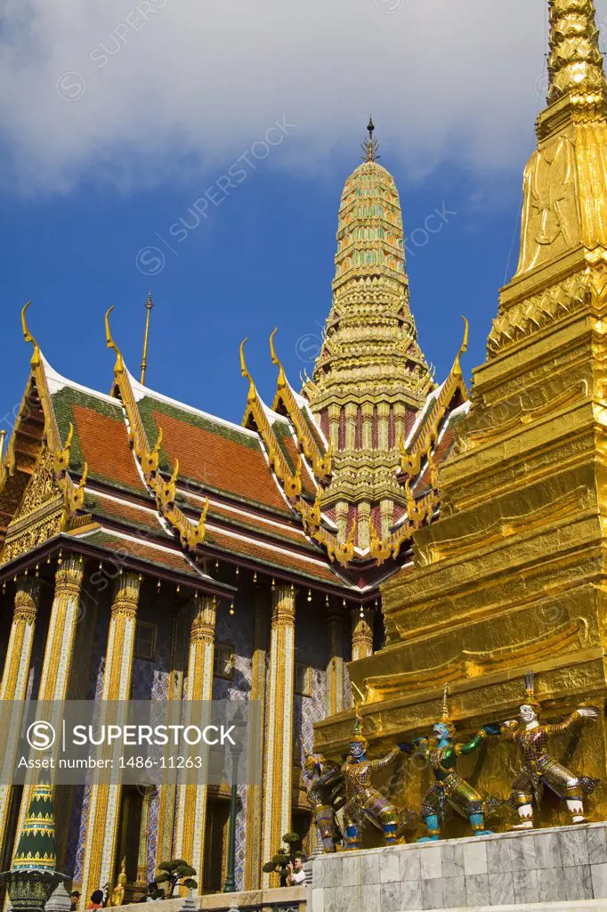 Low angle view of a temple, Prasart Phra Debidorn, Rattanakosin District, Bangkok, Thailand