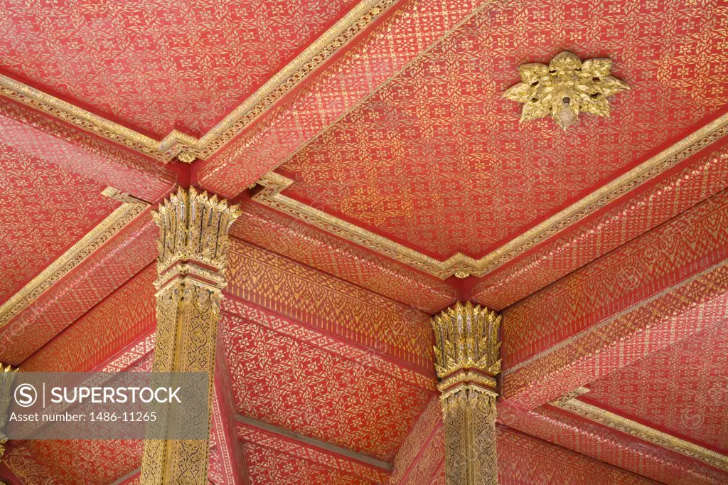 Ceiling of a palace, Rajruedi Hall, Grand Palace, Rattanakosin District, Bangkok, Thailand