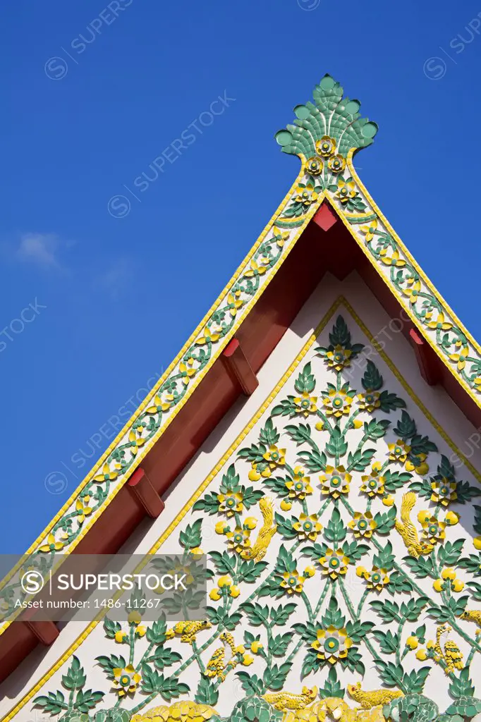 Architectural details of a temple, Wat Pho, Rattanakosin District, Bangkok, Thailand