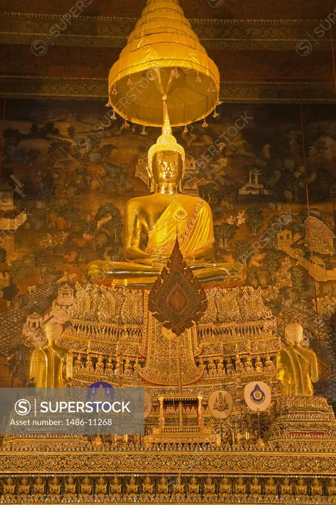 Statue of Buddha in a temple, Wat Pho, Rattanakosin District, Bangkok, Thailand