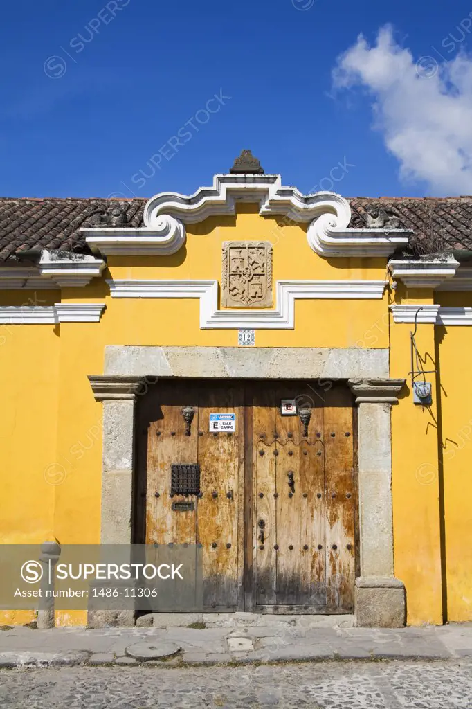 Facade of a building, Antigua, Guatemala