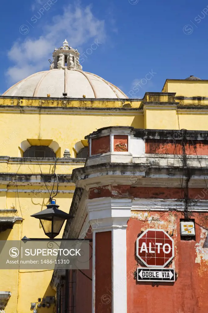 Low angle view of a church, Antigua, Guatemala