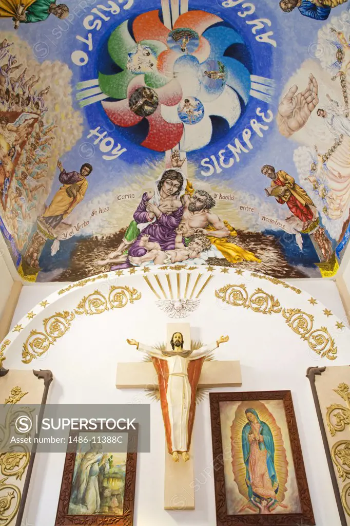 Interiors of a church, Virgin of Guadalupe Church, La Crucecita, Huatulco, Oaxaca State, Mexico