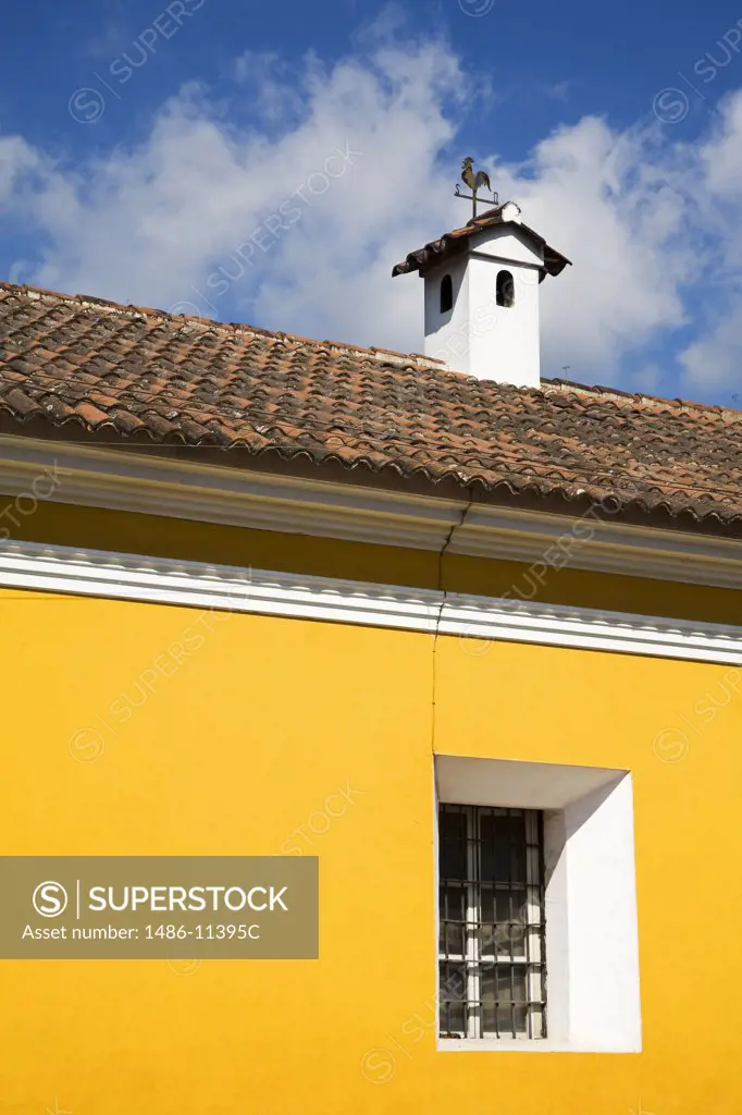 Painted wall of a building, Antigua, Guatemala