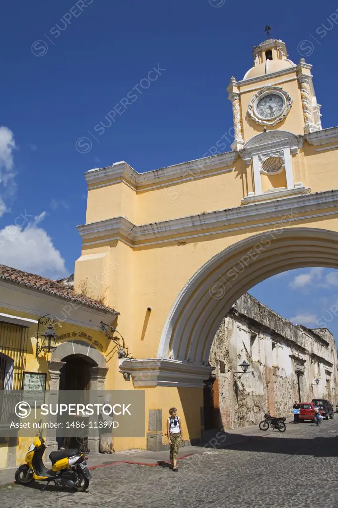 Low angle view of an archway, Santa Catalina Arch, Antigua, Guatemala