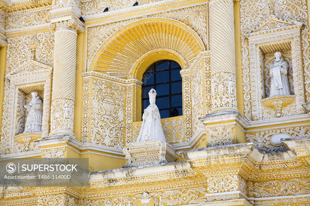 Architectural details of a church, Iglesia y Convento de Nuestra Senora de la Merced, Antigua, Guatemala
