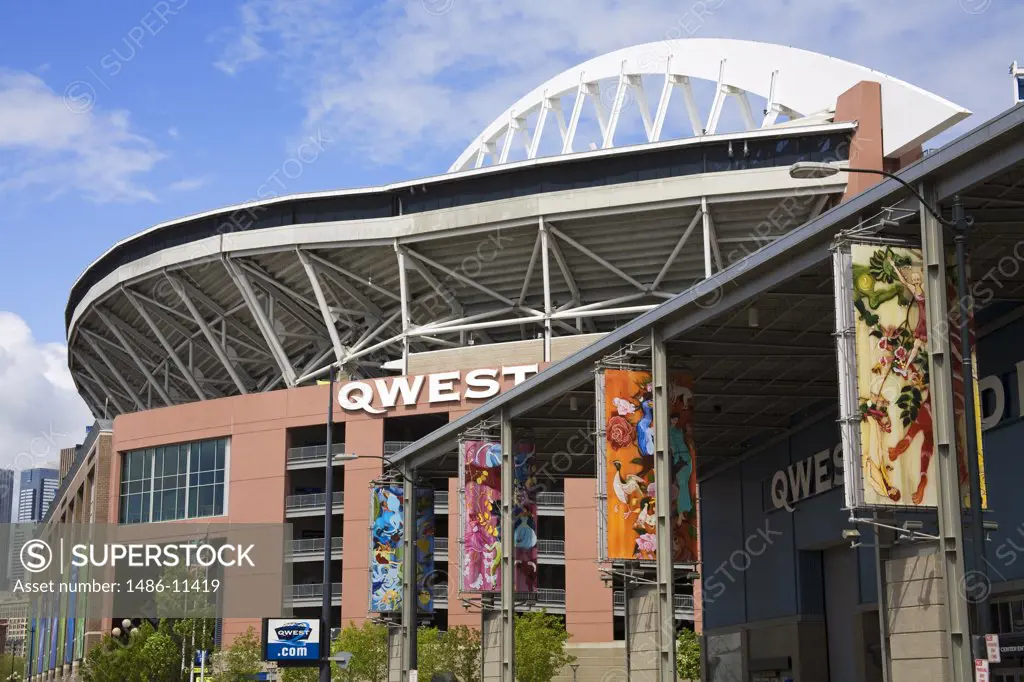 Low angle view of a football stadium, Quest Field, Seattle, King County, Washington State, USA