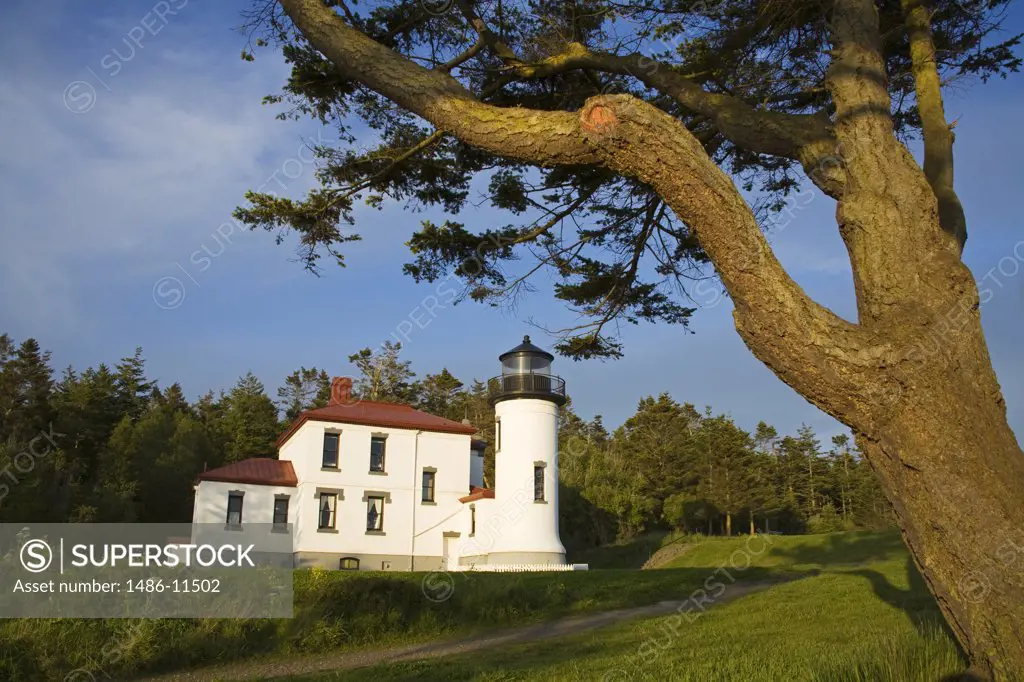 Lighthouse in a park, Admiralty Head Lighthouse, Fort Casey State Park, Whidbey Island, Island County, Washington State, USA