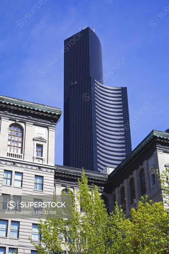Low angle view of a tower, Columbia Center, Pioneer Square, Seattle, King County, Washington State, USA