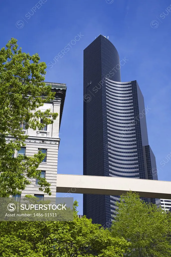 Low angle view of a tower, Columbia Center, Seattle, King County, Washington State, USA