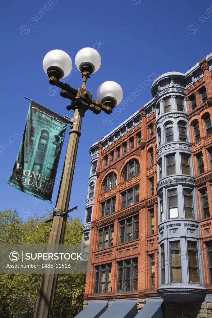 Low angle view of a building, Pioneer Building, Pioneer Square, Seattle, King County, Washington State, USA