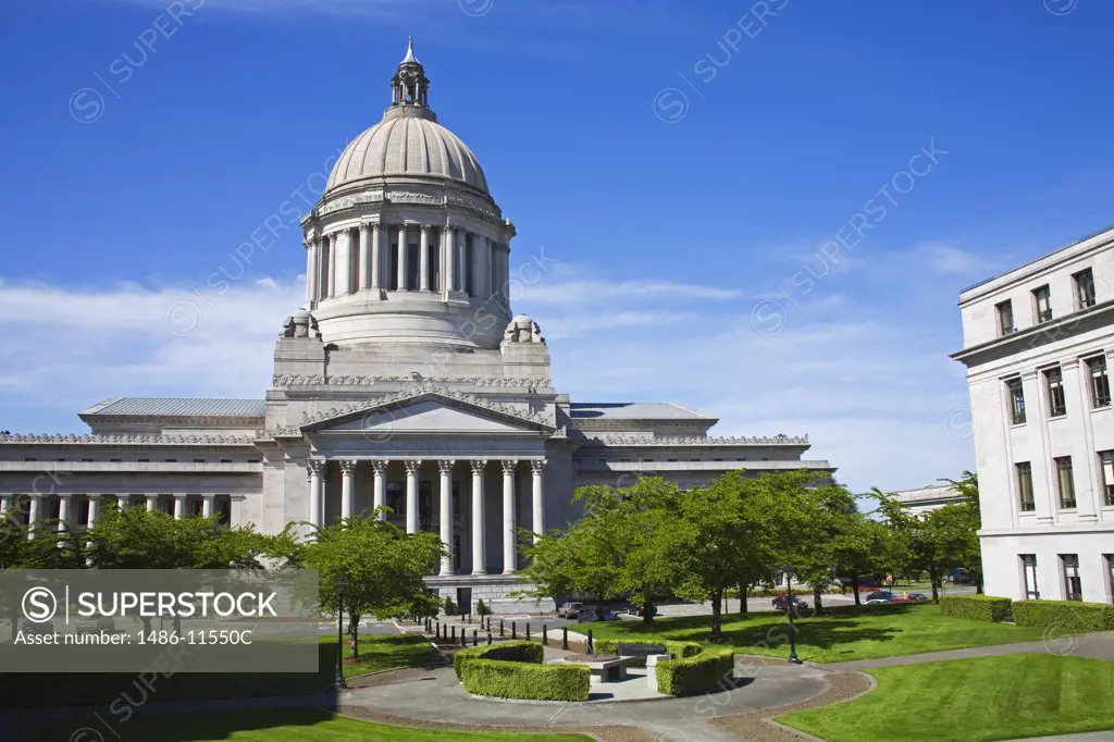 Facade of a government building, Washington State Capitol, Olympia, Thurston County, Washington State, USA