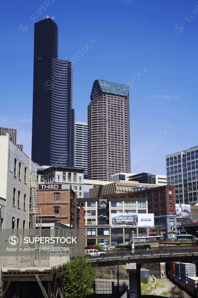 Skyscrapers in a city, Columbia Center, Seattle, King County, Washington State, USA