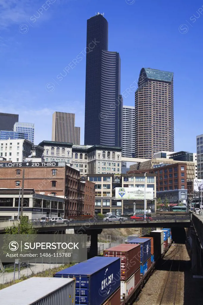 Buildings in a city, Columbia Center, Seattle, King County, Washington State, USA