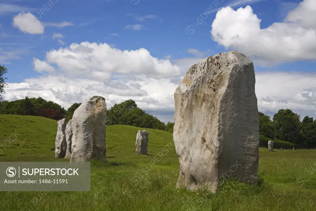 Stone Circle, Avesbury Village, Wilshire County, England, Great Britain 