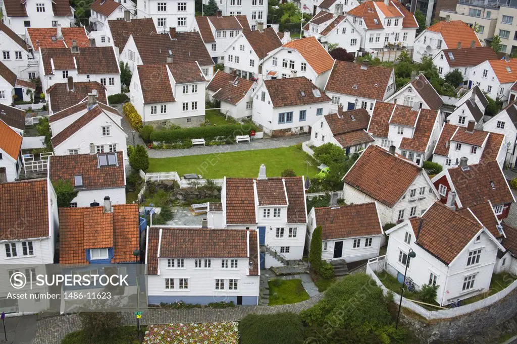 Wooden houses in a city, Gamle Stavanger, Stavanger, Rogaland County, Norway