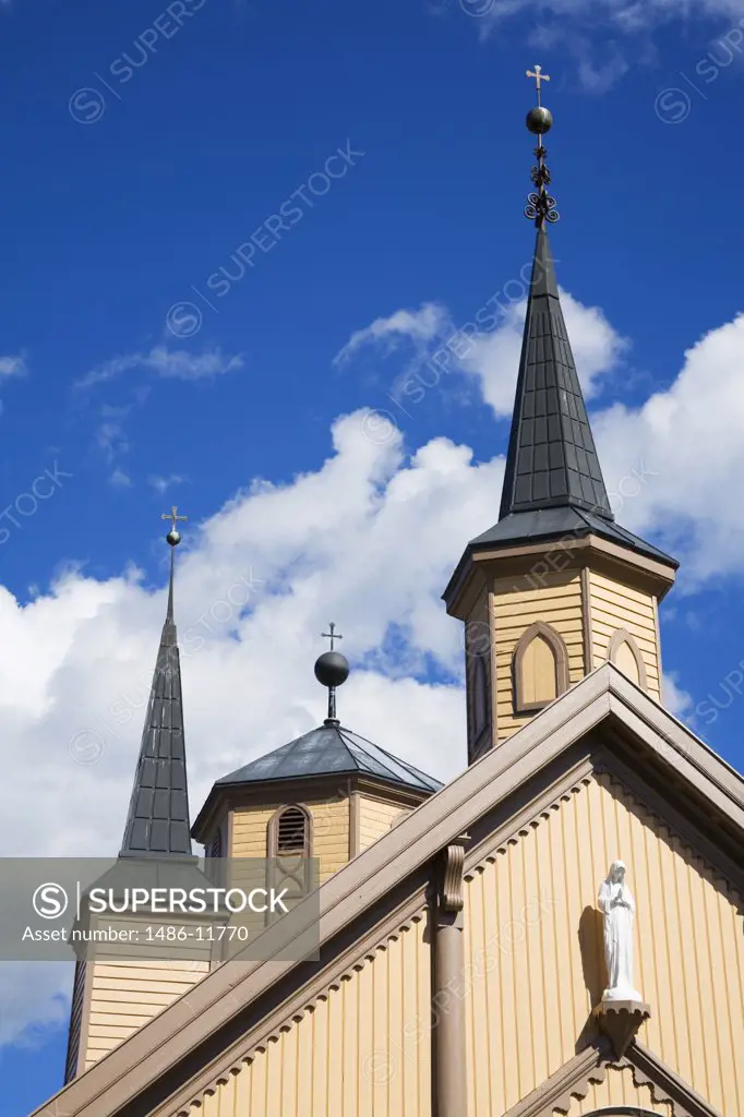 High section view of a church, Tromso Catholic Church, Tromso, Toms County, Nord-Norge, Norway