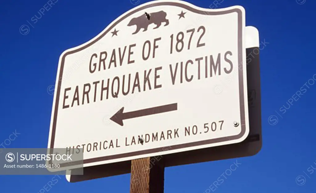 Close-up of a signboard, Lone Pine, California, USA