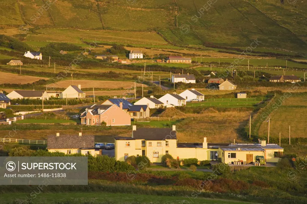 Houses in a village, Dunquin, Slea Head, Dingle Peninsula, County Kerry, Munster Province, Republic of Ireland