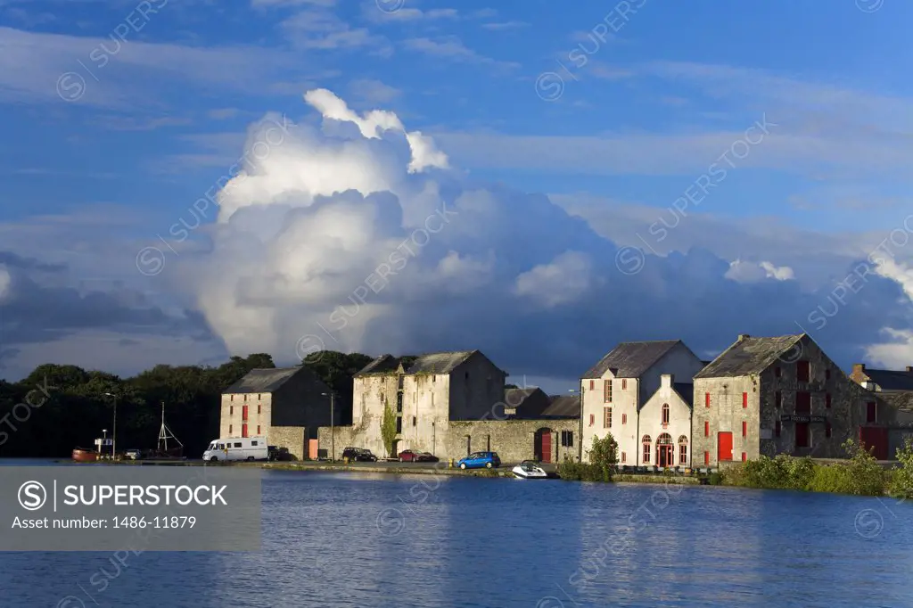 Warehouses at the waterfront, Ramelton, Fanad Peninsula, County Donegal, Ulster Province, Republic of Ireland