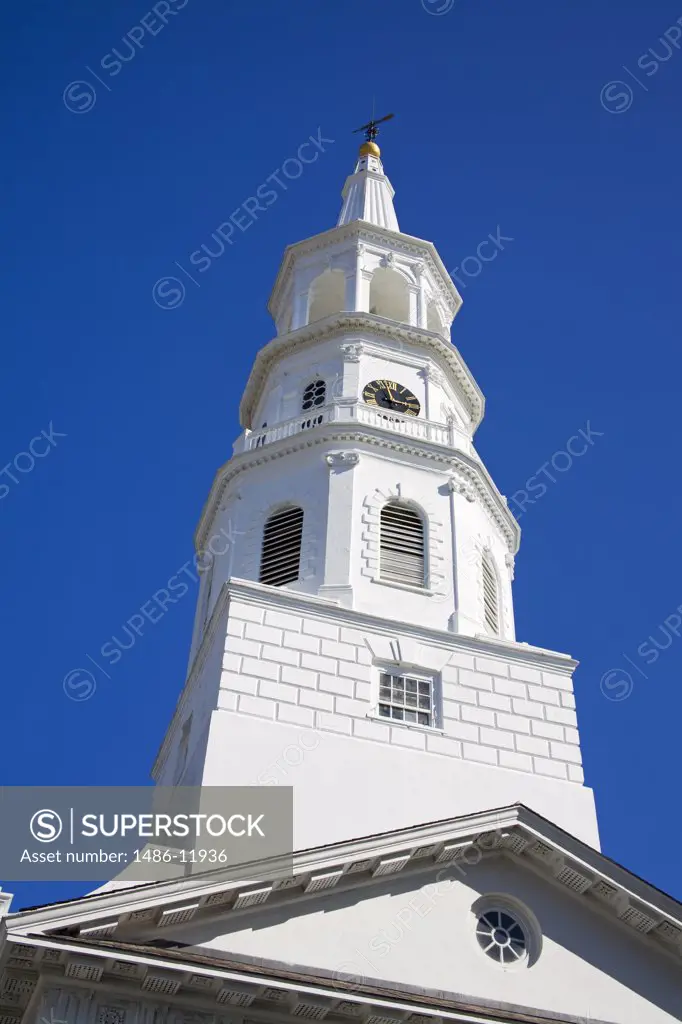 Low angle view of a church, St. Michael's Episcopal Church, Charleston, South Carolina, USA