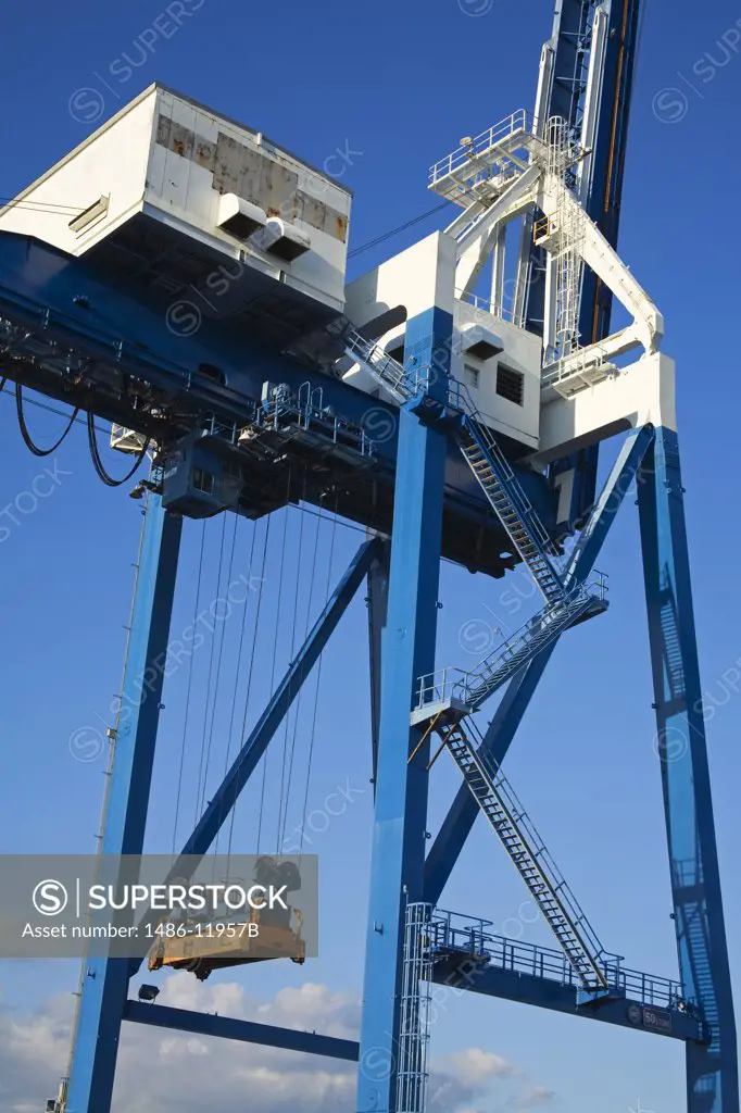 Crane at a port, Cooper River, Charleston, South Carolina, USA