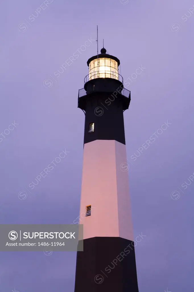 Low angle view of a lighthouse, Tybee Island Lighthouse, Georgia, USA