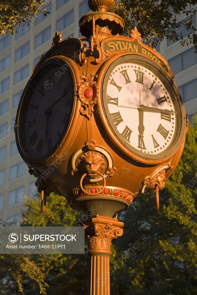 Sylvan Brothers Clock on Main Street, Columbia, South Carolina, USA