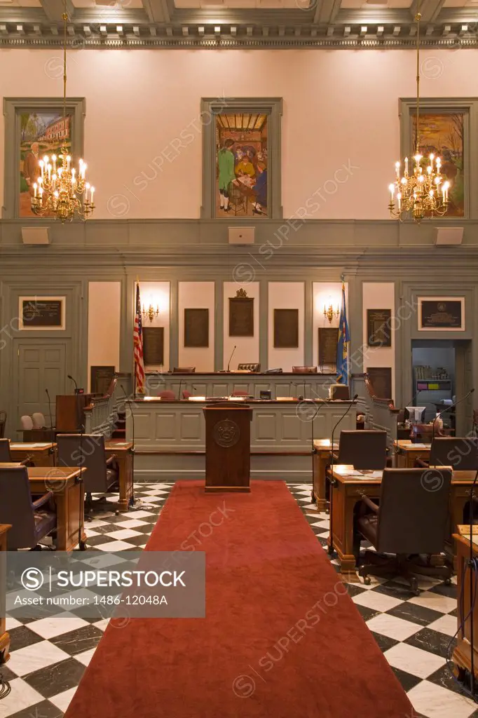 Senate in Legislative Hall, State Capitol,Dover City, Delaware State, USA