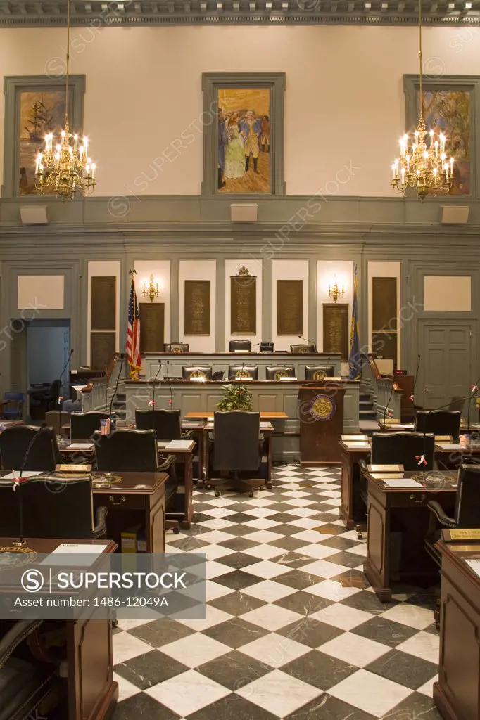 House of Representatives in Legislative Hall, State Capitol, Dover City, Delaware, USA