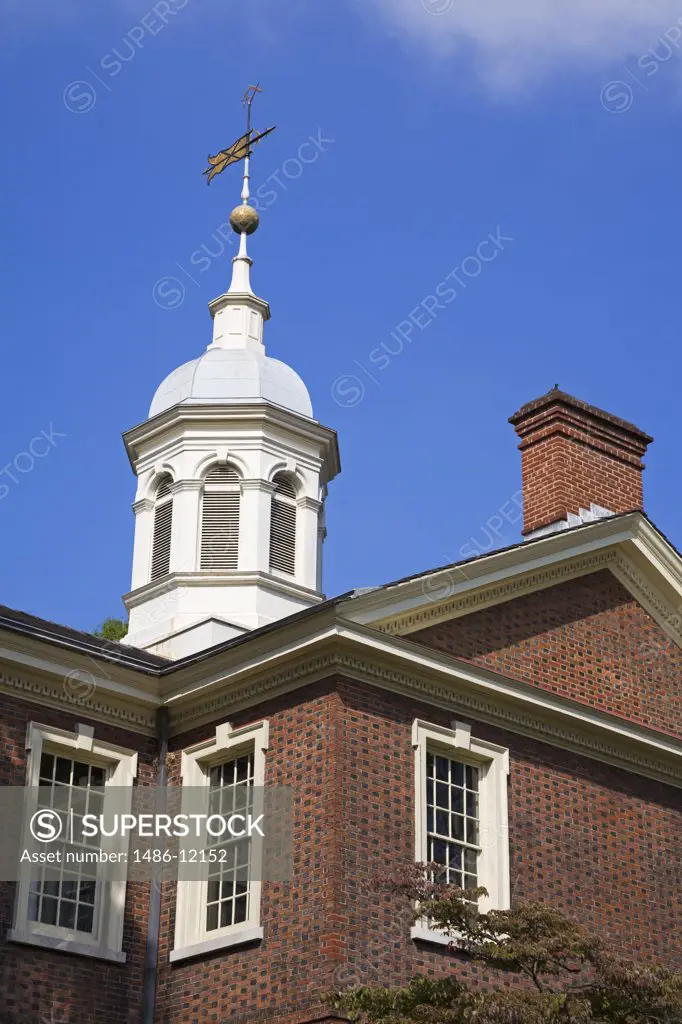 Low angle view of a building, Carpenters' Hall, Independence National Historical Park, Old City, Philadelphia, Pennsylvania, USA