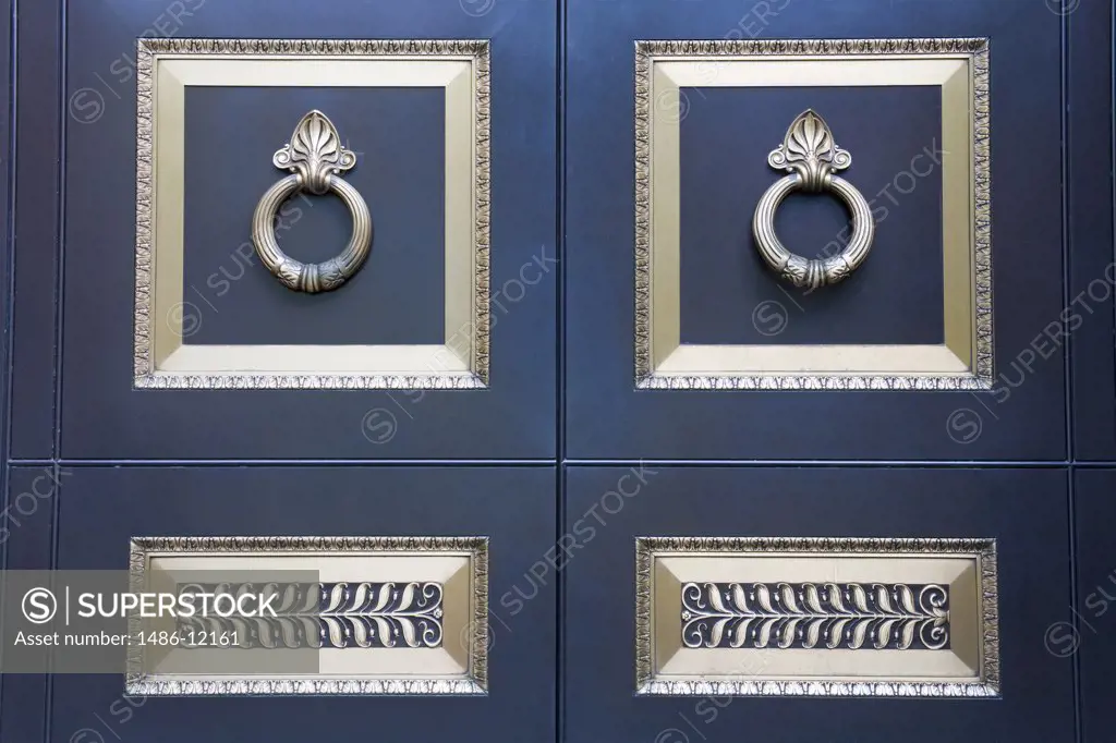 Close-up of the doors of a cathedral, St. Peter And Paul Cathedral, Logan Square, Philadelphia, Pennsylvania, USA