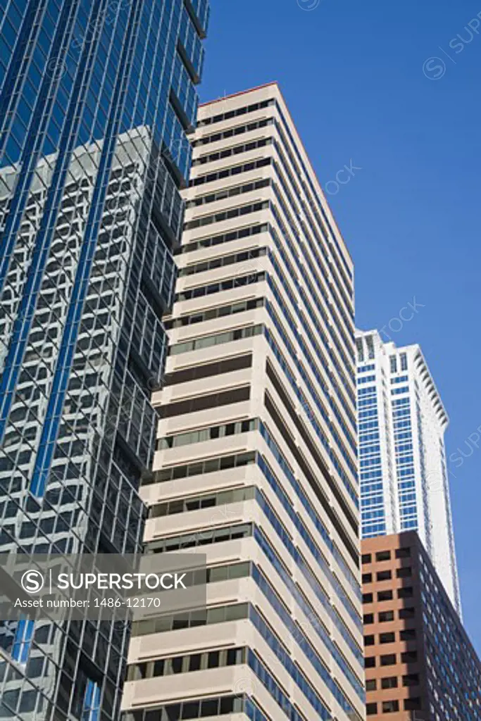 Low angle view of commercial buildings, Philadelphia, Pennsylvania, USA