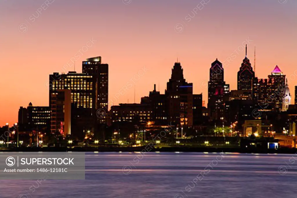 Buildings at the waterfront, Delaware River, Philadelphia, Pennsylvania, USA