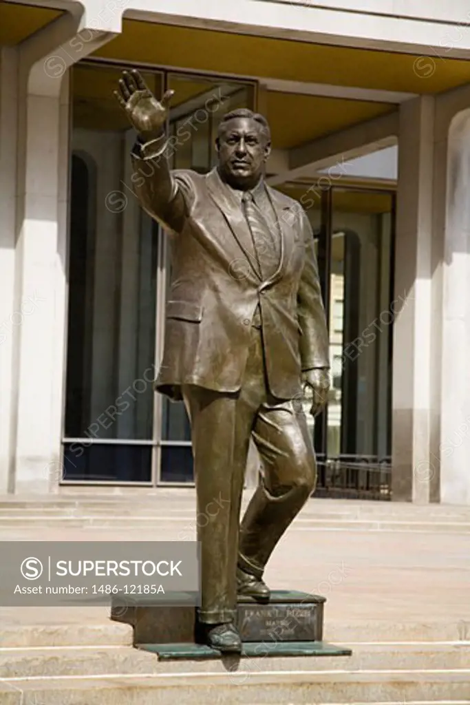 Statue of Mayor Frank Rizzo, Municipal Services Building Plaza, Philadelphia, Pennsylvania, USA