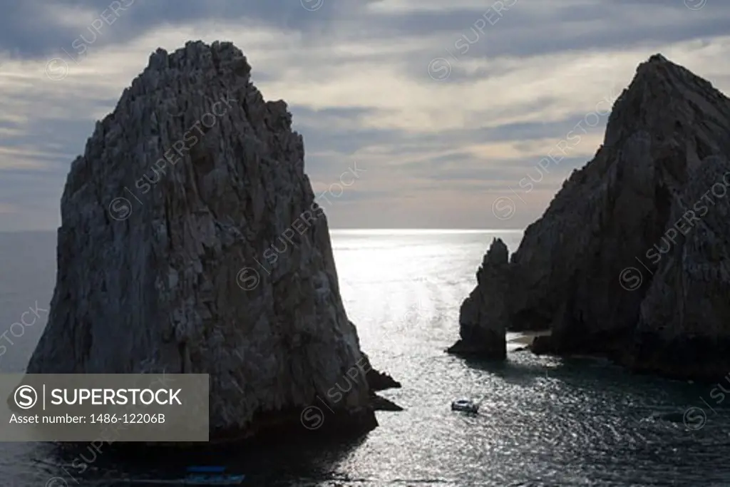 Rock formations in the sea, Land's End, Cabo San Lucas, Baja California, Mexico