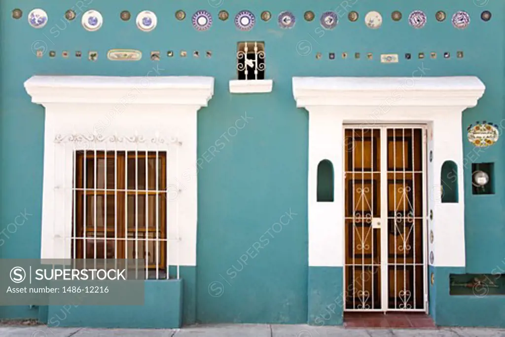 Colonial style house in a town, Old Town, Mazatlan, Sinaloa, Mexico
