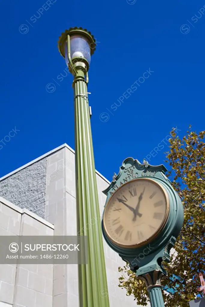 Clock on Atlantic Avenue, Atlantic City, New Jersey, USA