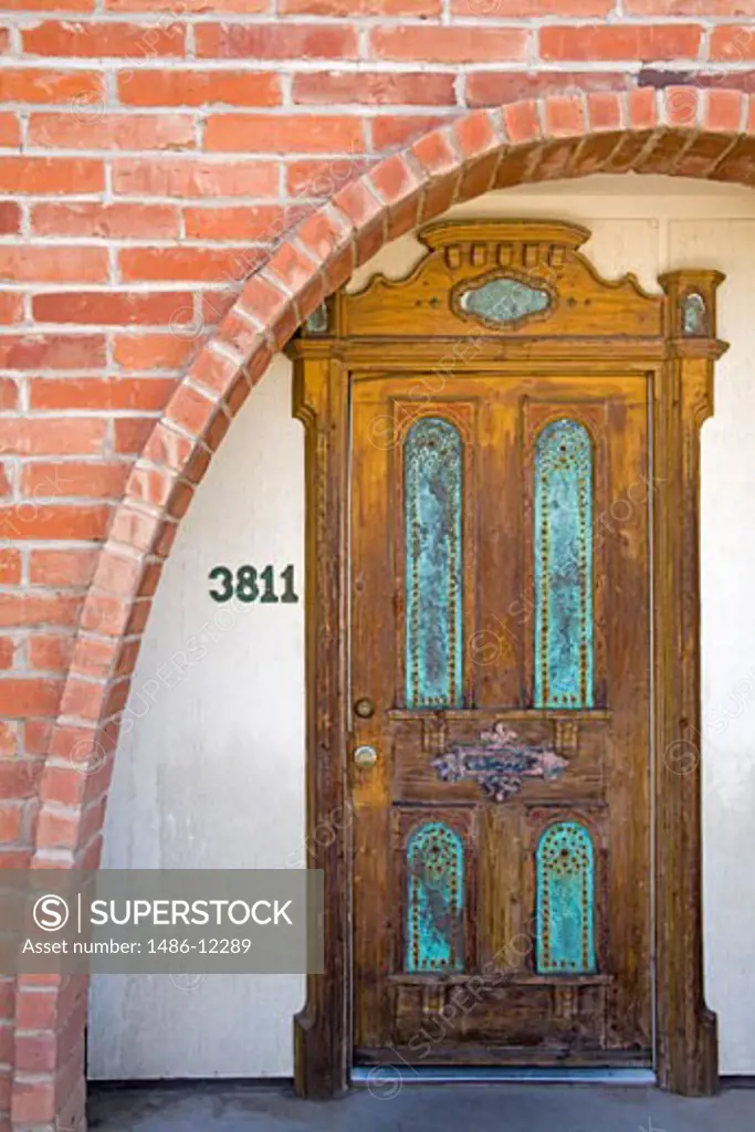 Door of Mission Restaurant, Old Town Scottsdale, Phoenix, Arizona, USA