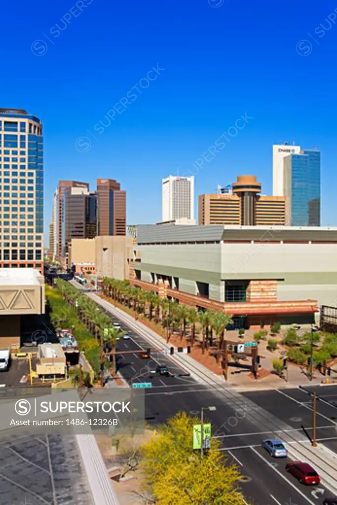 Washington Street & Skyline, Phoenix, Arizona, USA