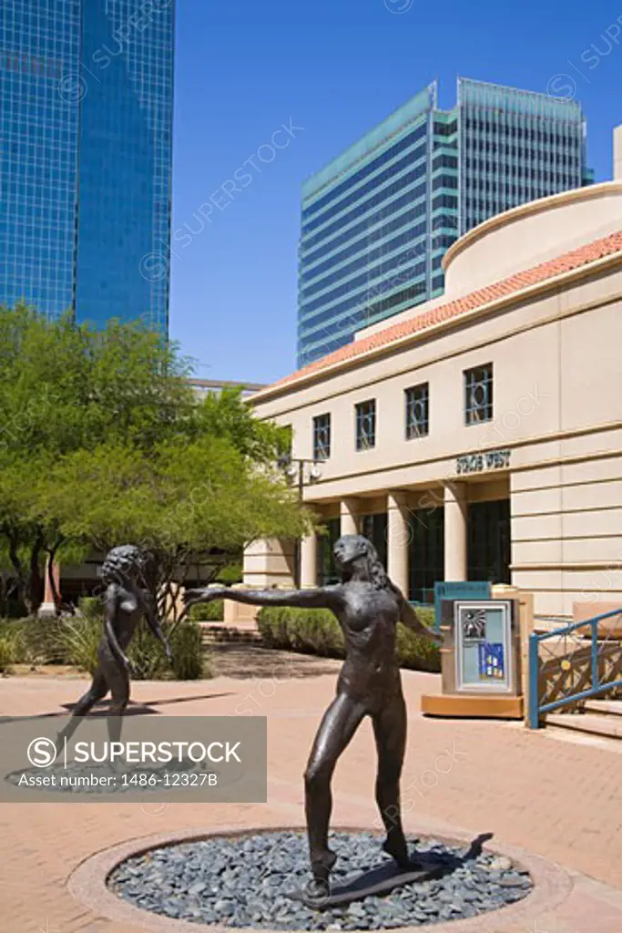 Sculpture by John Waddell, Herberger Theater, Phoenix, Arizona, USA
