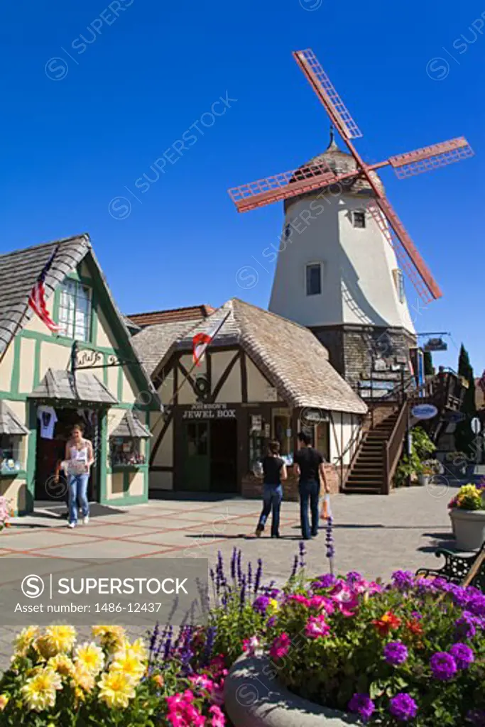 Windmill on Alisal Road, Solvang, Santa Barbara County, Central California, USA