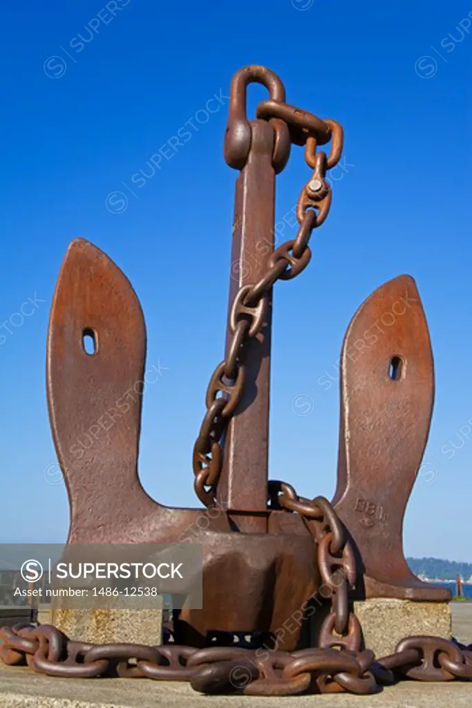 Anchor at a museum, Columbia River Maritime Museum, Columbia River, Astoria, Oregon, USA