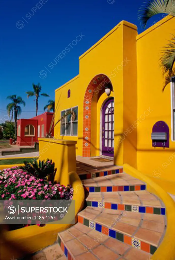 Facade of a house, San Diego, California, USA
